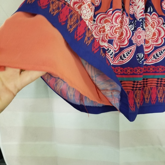 Forever 21 Small Petite Orange Melon Skirt - Picture 3 of 5